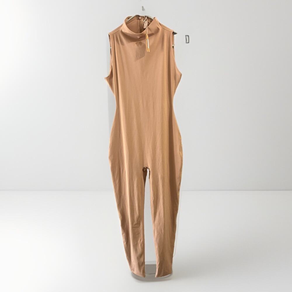 NWT SKIMS All-In-One Mock Neck Sleeveless Jumpsuit Nude Size Medium